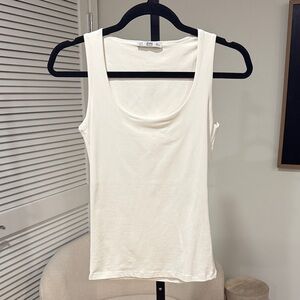 Zara Off-White Contour Top